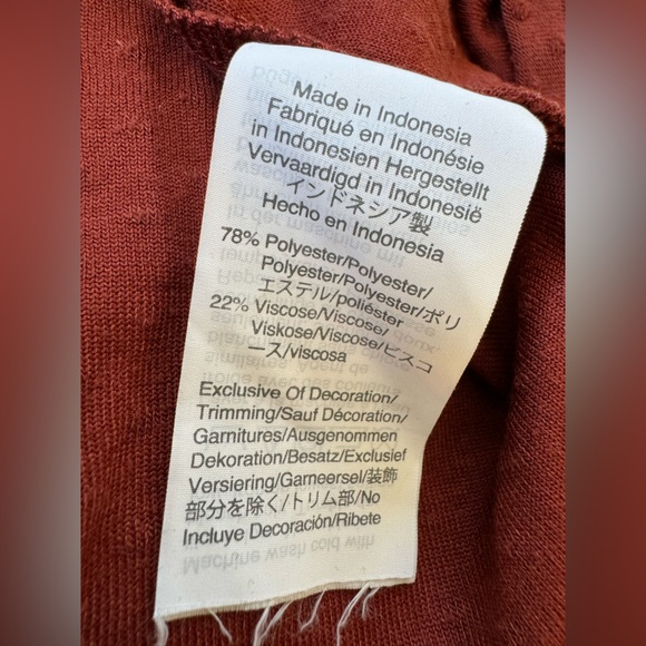 Madewell Women Burgundy Polka Dot Mock Neck Top Blouse XS - Picture 9 of 9